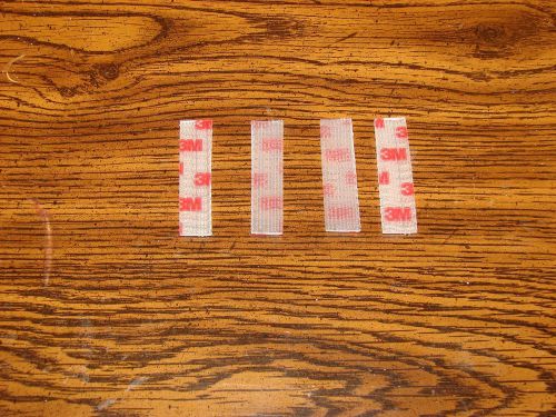 3m dual lock ez pass ipass sun pass holder sticky strip 2&#034; x 1/2&#034; x 4 pieces.