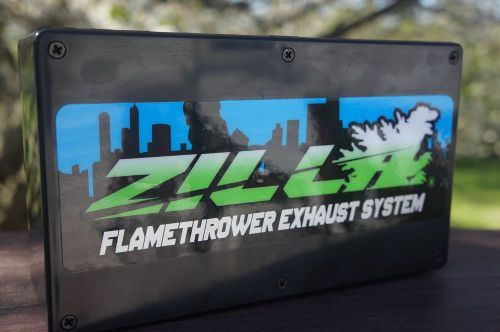 Zilla flamethrower single exhaust system with electronic case and diagram