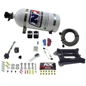 Nitrous express nitrous system 10 lb bottle 4150 4-barrel/gas kit 30040-10