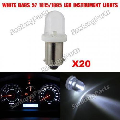 20pcs white 12v ba9s 1895 h6w 53 57 bayonet led dashboard led light bulb