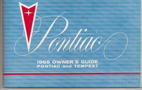 1965 pontiac and tempest owner&#039;s manual