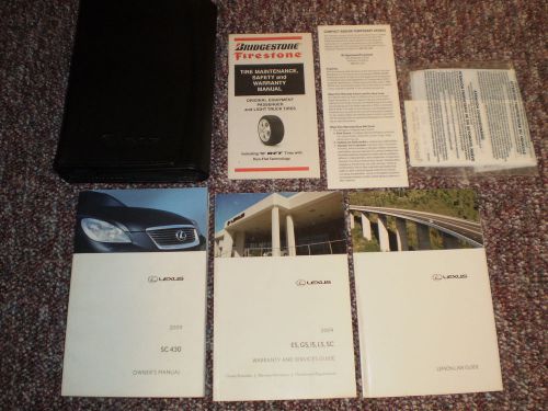 2009 lexus sc 430 car owners manual books guide case all models