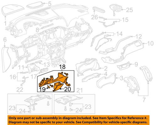 Chevrolet gm oem 14-15 impala instrument panel dash-knee bolster 23191252