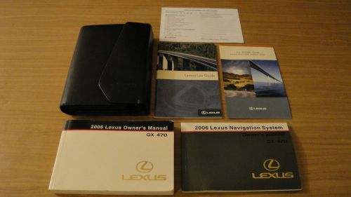 2006 06 lexus gx470 owners manual set in storage case + navigation system guide