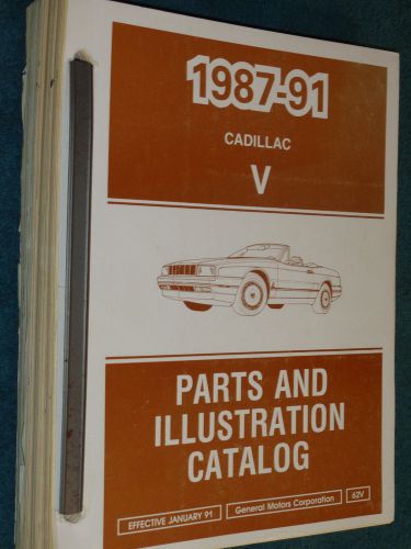 1987-1991 cadillac allante parts catalog / original text &amp; illustrations book 88