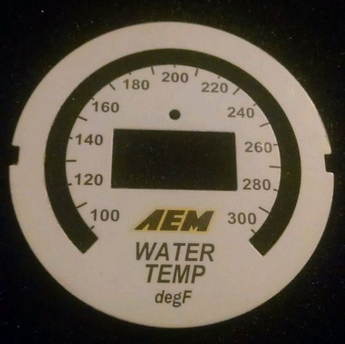 Aem water temp gauge, white face plate 300 degrees