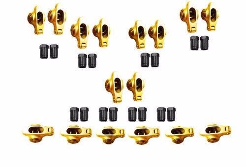 Ford sbf gold anodized aluminum rocker arm w/locks 1.6 &#034; x 5/16&#034;