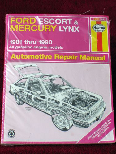 Haynes repair manual ford escort  mercury lynx 1981 – 1990