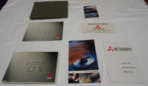 2001 mitsubishi mirage owner manual 7/pc set&amp; tan mitsubishi factory case.free s