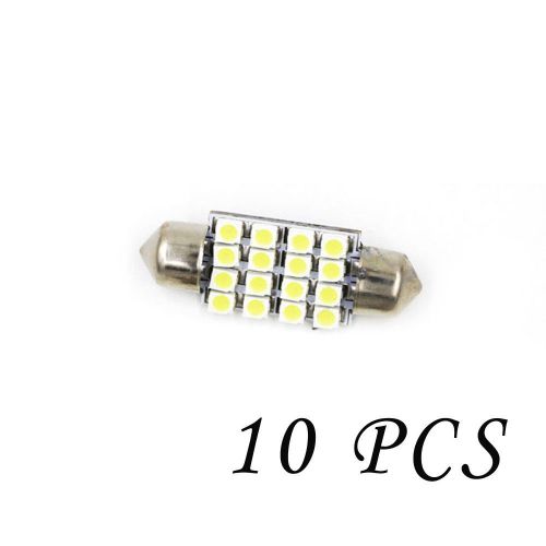 Auto car 10x interior dome festoon decorative light 16 smd led lamp reading bulb