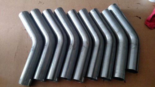 Lot of 9 - 45° - 2 1/4&#034; - mild steel - .065 wall - 4&#034; clr (lot 5273)