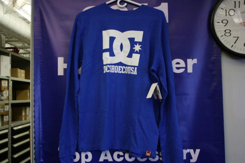 New dc shoes rob dyrdek thermal long sleeve shirt blue small