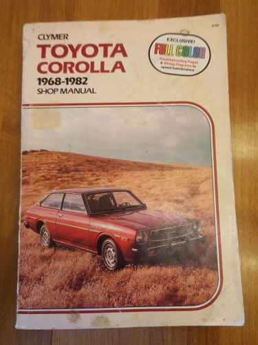 1968-1982 clymer toyota corolla shop repair manual haynes/chiltons 69 70 71 72