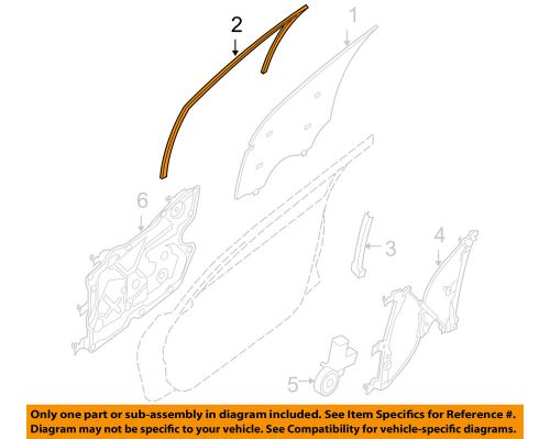 Nissan oem 08-12 altima front door-glass run right 80330zn40b