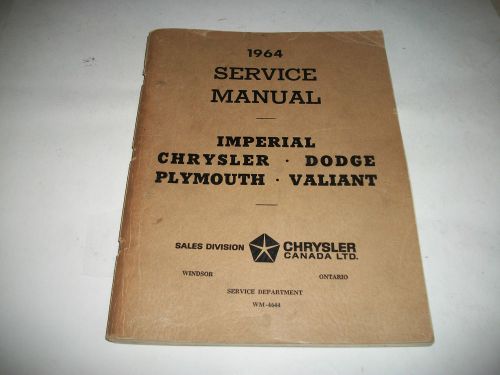 1964 dodge chrysler plymouth valiant imperial service manual clean cmystor4more