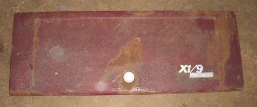 79 fiat x1/9 rear trunk lid w hinges &amp; prop