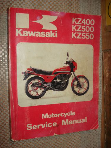 1979-1982 kawasaki kz400 kz500 kz550 motorcycle service manual shop book repair