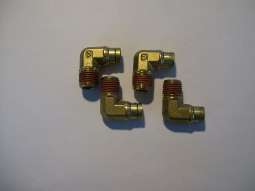 4 --1/4 inch tubing brass push to connect  male elbow