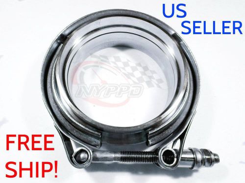 Nyppd complete 4.0&#034; stainless steel v band clamp w/ ss 304 flange (turbo part)