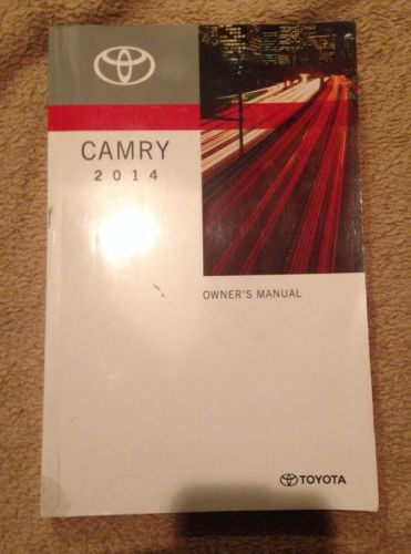 2014 toyota camry owners manual