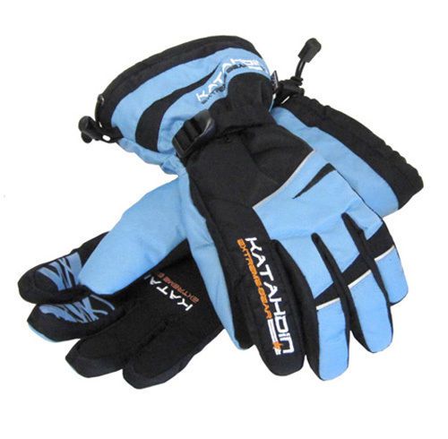 Katahdin gear 7415095 team glove - black &amp; lite bluex-large