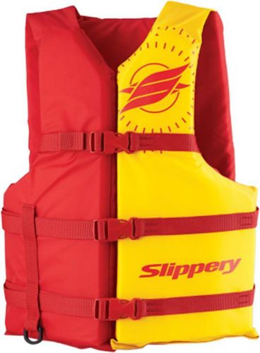 Slippery impulse nylon watercraft jetski vest all colors &amp; all size-red/yellow-s