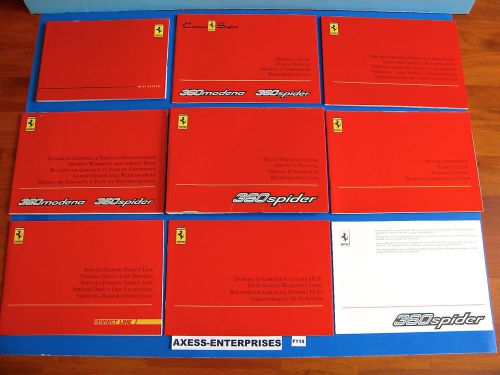 2000 ferrari 360 f1 spider owners manuals technical books leather pouch set f115