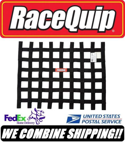 Racequip 15&#034; x 21&#034; black sfi 27.1 race car ribbon window net racing #726002