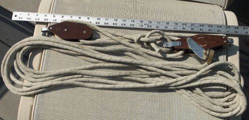 Vintage lewmar gibb 4:1 sailboat boom vang + 33 ft of 7/16&#034; line, working order