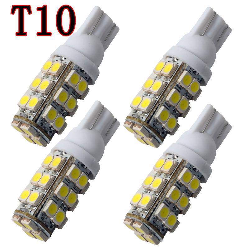 4pcs 28smd t10 car led wedge back up reverse tail side light bulbs xenon white