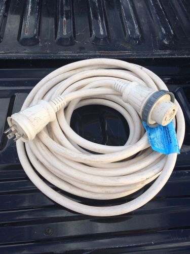 Hubbell boat or rv 125 volt30 amp 50&#039; 12 awg 3 prong shore powercord w/pigtail