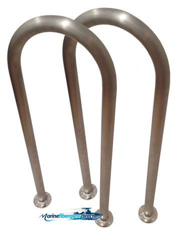 Two (2) 36&#034; aluminum handrail handle grab bar for marine, docks, decks, boats