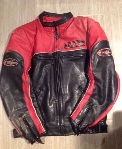 Leather racing bike jacket