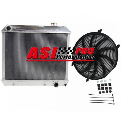 For 1963-1966 pontiac bonneville racing 3 row core aluminum radiator +14&#034; fan