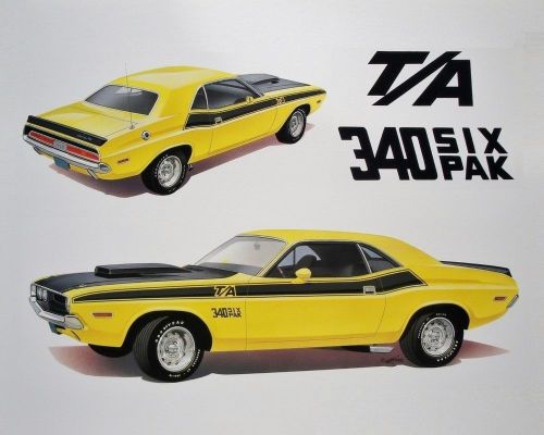 Challenger t/a dodge: 1973 1974 73 74 318 340 360 - 16 dealer posters art prints