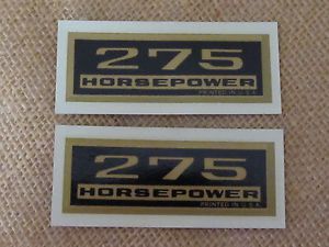 Vintage restoration - 275 horsepower licenced decal  nice