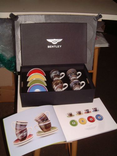 Bentley motors, sold~out le mans racing ltd. edition espresso set. bl996. nibws.