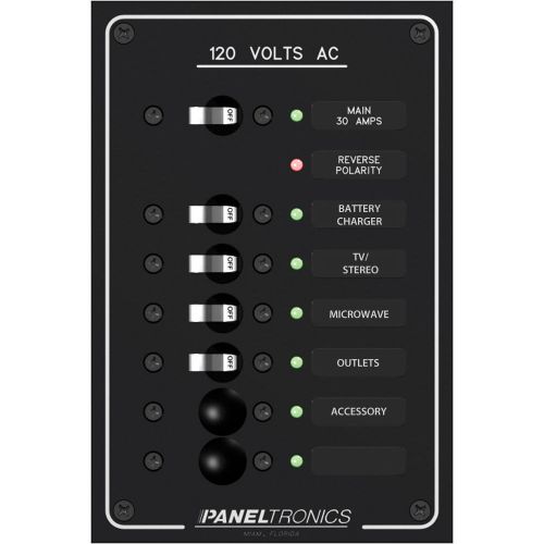 Paneltronics 9982305b standard ac 6 position breaker panel &amp; main