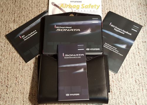 2012 hyundai sonata owners manuals - complete set with case