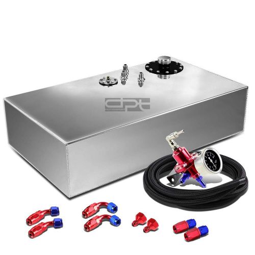 17 gallon top-feed aluminum reserved tank+cap+line kit+pressure regulator red