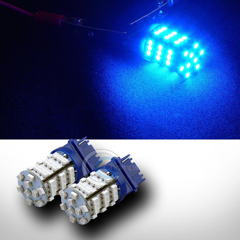 2x blue 3156 54x smd led rear turn signal light lamp bulbs 12v 3456 3456ll 4156