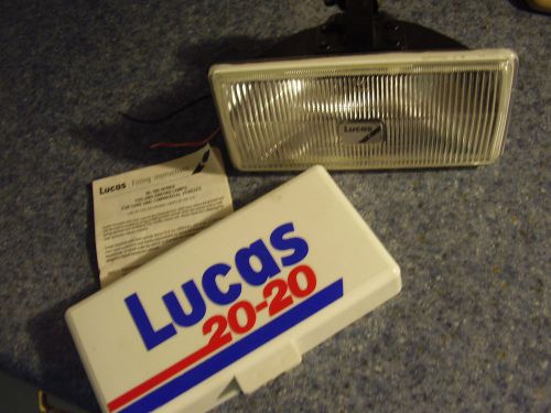 Nos lucas 20/20 rectangular fog lamp, clear lens.  .