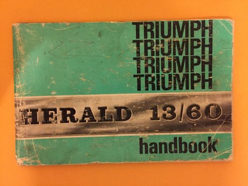 Triumph herald owners handbook 13/60 original