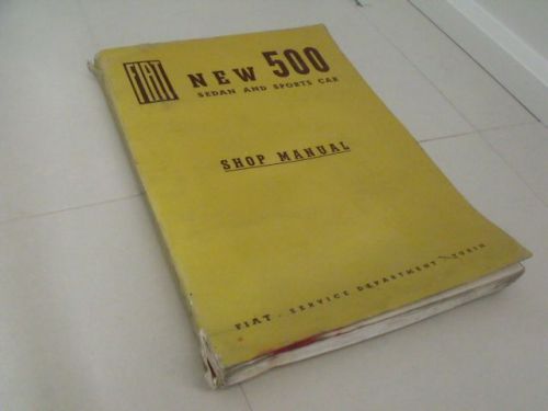 Fiat 500 original shop manual microcar