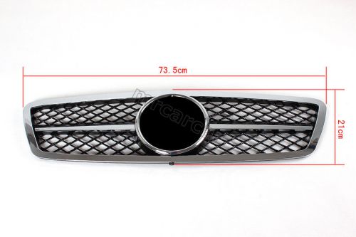 Front bumper grille mesh grill kit fit fr mercedes benz w203 c class 01-06 sedan