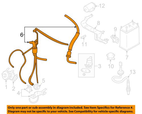 Mitsubishi oem 99-03 galant 2.4l-l4 emission-hose &amp; tube assembly mr431591