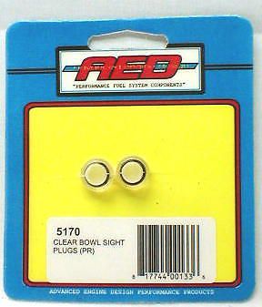 Aed holley carb clear fuel bowl site plugs 650 750 850 950 carburetor