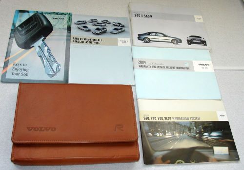 2004 s60r s60 r owners manual, litature &amp; oem leather case, dealer sticker