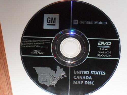 Cadillac gmc chevrolet hummer navigation dvd cd disc 15105609 disk gps map 2.0