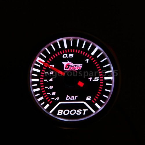 2&#034; 52mm car vehicle bar boost gauge volt meter universal smoke lens led e0s7